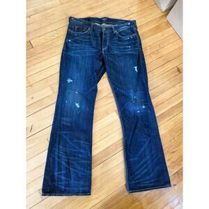 Guess Los Angeles Falcon Slim boot dark wash denim blue jeans